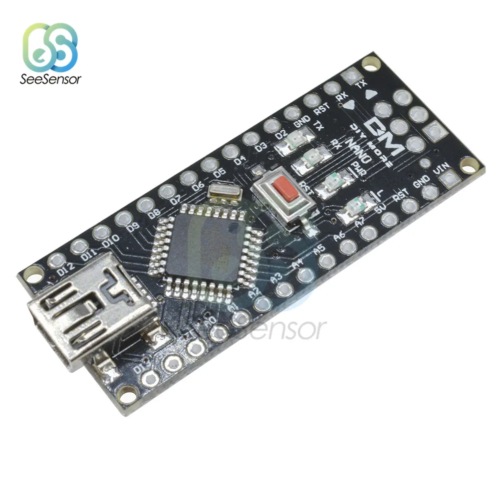 Плата микроконтроллера PL2303TA Nano 3 0 4 ATmega328P 5 в 16 МГц для USB-драйвера Arduino Комплект