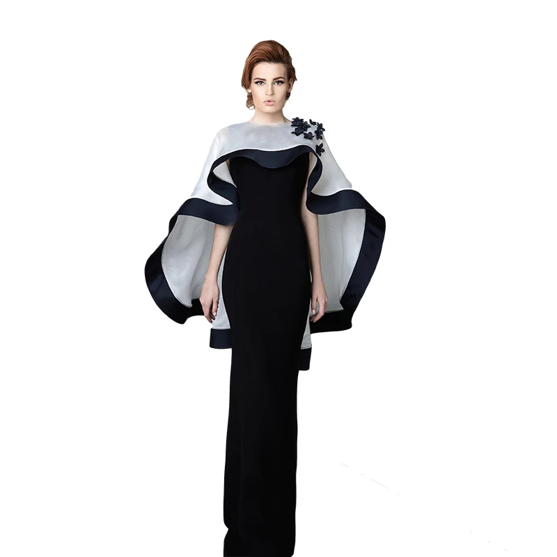 Robe De Soiree, Черное вечернее платье для банкета, Абая темпераментная накидка, костюмы, вечерние платья, длинное платье Abendkleider