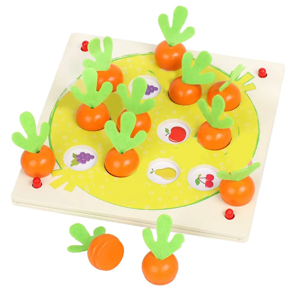

Kids Brain Toy Memory Toys Carrot Memory Chess With Cartoon Cards Early Learning Memory Training Matching Game Toys For Children