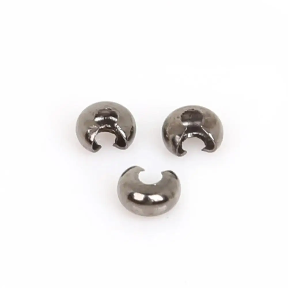 Оптовая продажа 100 шт 3 мм железные круглые крышки обжимные концевые бусины