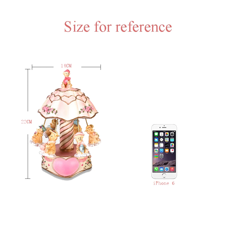 Светодиодный светильник светящаяся Музыкальная Коробка карусель