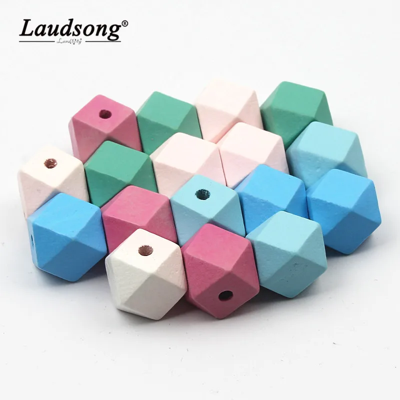 Разделитель из натурального дерева 10 шт. незавершенные граненые геометрические