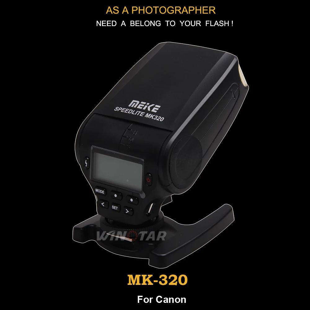 Вспышка Meike MK320C MK-320 TTL (GN32) Speedlite для Canon 800D 760D 750D 700D 650D 600D 1300D 1200D 80D 70D 60D 7D 6D 5D M6 M5 M3 |