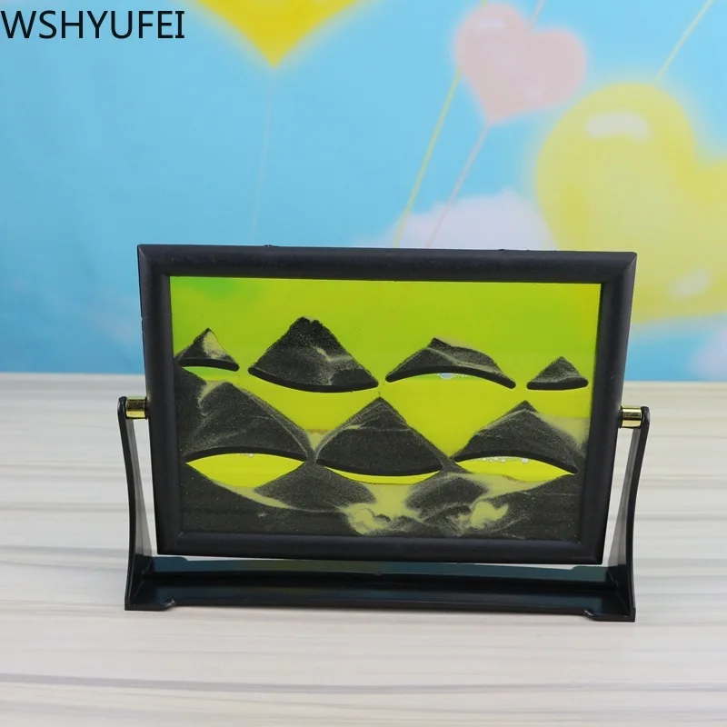Rotatable Home Decoration Glass Flowing Creative Landscape Painting Birthday Gift Office Living Room 3D Hourglass | Дом и сад