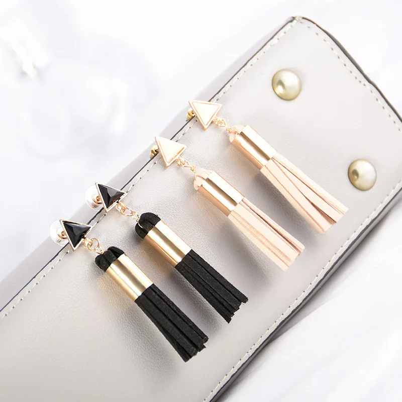 Модные Ретро треугольные серьги-кисточки с подвеской геометрические серьги из