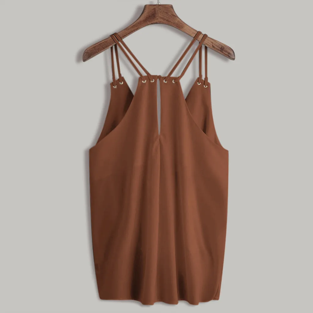 Корейская blusas mujer de moda, женская блузка, рубашка, женская повседневная майка без рукавов, майка, рубашка, блузка, Cami Top, chemisier femme