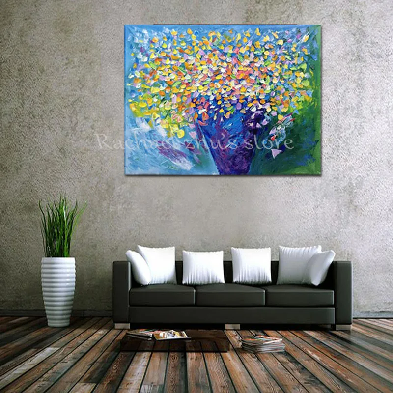 Новое поступление ручная роспись абстрактные цветы картины маслом на холсте
