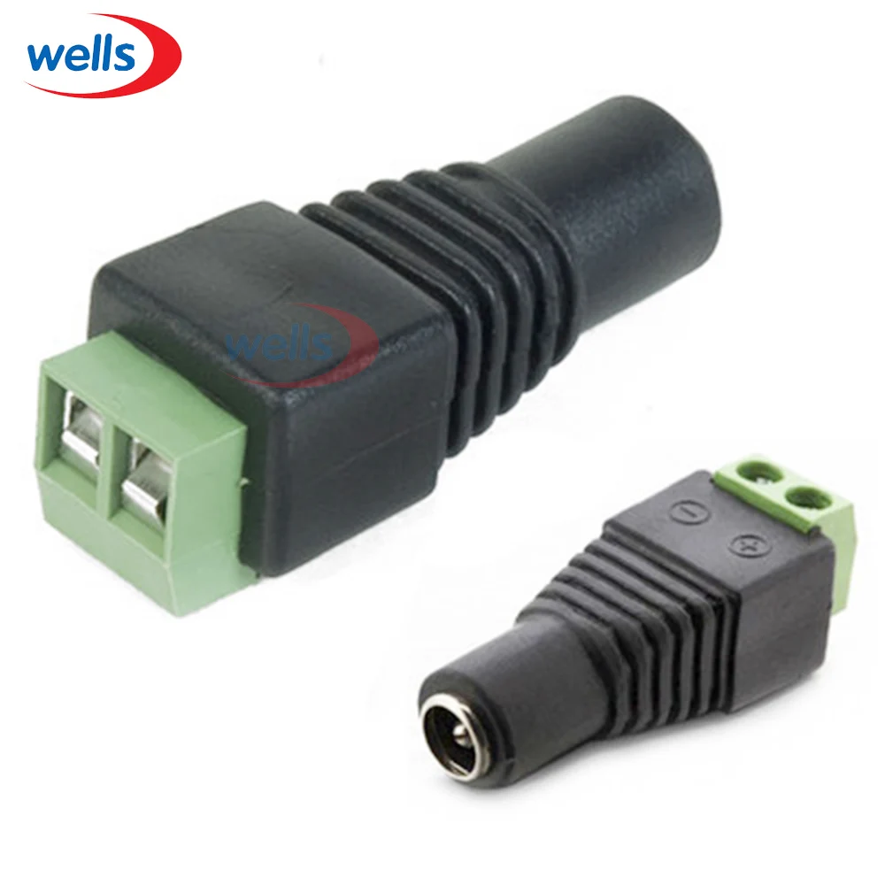 5 шт. штепсельная вилка переходник для системы видеонаблюдения 2 1 Х5 мм|female dc power