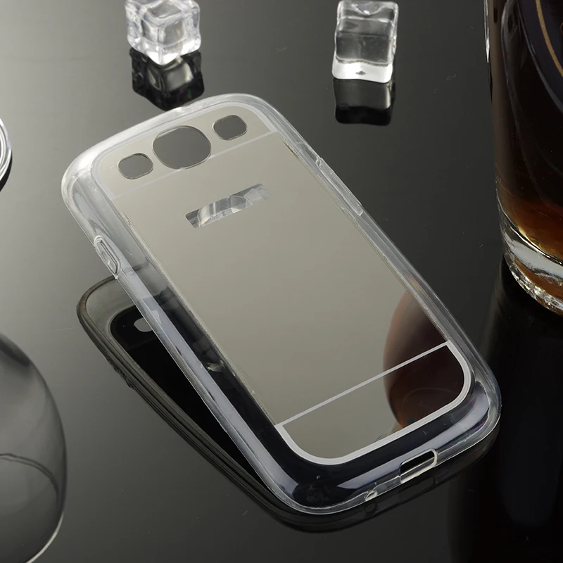 Для samsung galaxy S3 зеркальный чехол мягкий для задней крышки из ТПУ i9300 сотового