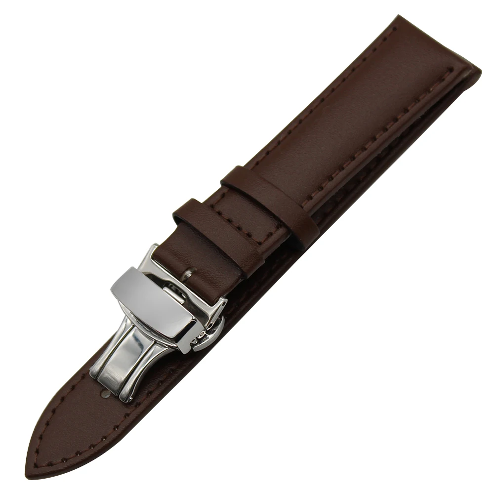 18mm Genuine Leather Band for Huawei Watch / Fit Honor S1 Asus ZenWatch 2 Women WI502Q Butterfly Clasp Strap Wrist Belt Bracelet | Наручные