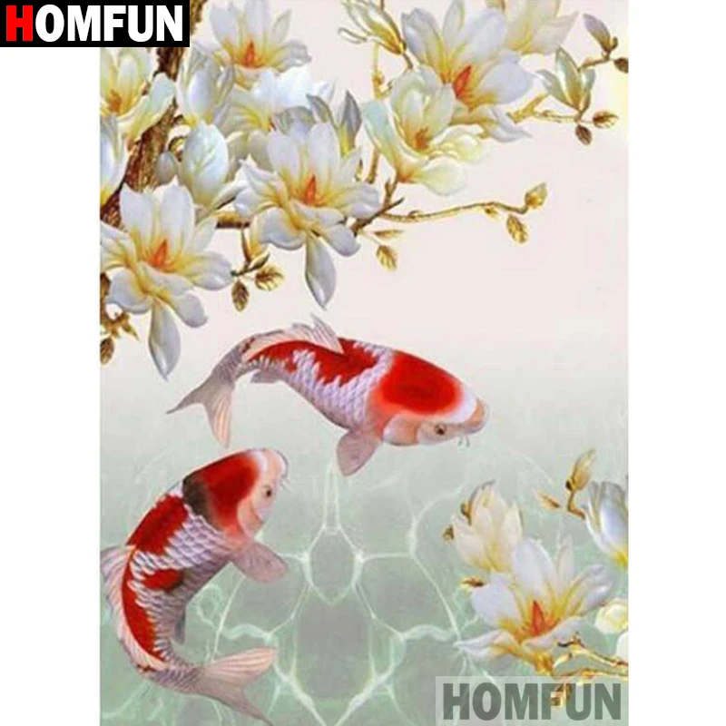 Алмазная 5D картина HOMFUN сделай сам вышивка крестиком из смолы с изображением