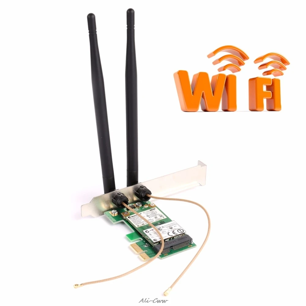 AR9281 Настольный Wlan беспроводной Wifi PCI E адаптер карты 1X 300 м с двойной несъемной