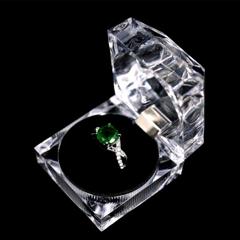 Новые модные кольца HanCheng с зелеными/синими кристаллами для женщин Стразы