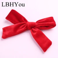 5inches handmade big bows baby hairpinscute velvet knotbow hair clips for girlsadult school girls hairbands hair accessories