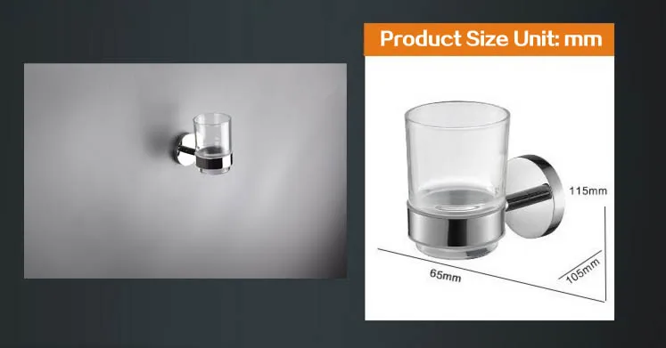 DOCNACHT stainless steel mouthwash cup holder glass set toothbrush bathroom toilet pendant single |