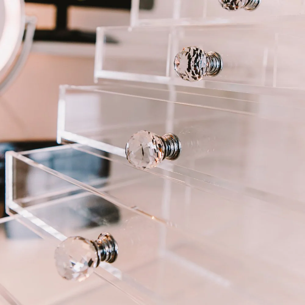 6 слоев прозрачный акриловый Органайзер для макияжа с ящик Рабочий стол коробки