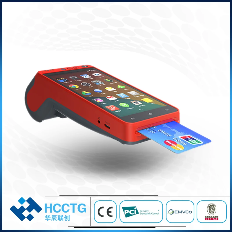 Android 4G EDC терминал оплаты сенсорный принтер с QR-кодом сканер камеры для