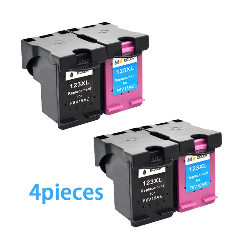 4 шт. XiongCai совместимые картриджи для HP 123 XL Deskjet 1110 1111 1112 2130 2132 3630 3632 принтеры 123XL|ink