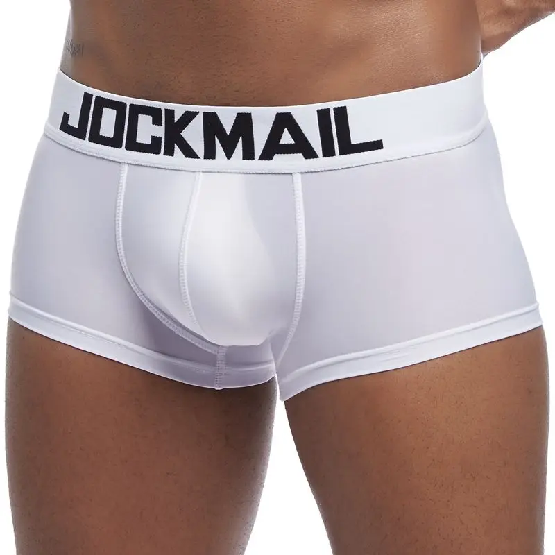 JOCKMAIL, сексуальное мужское нижнее белье, боксеры, шорты, мужские, s, трусы, дышащие, нейлон, лед, шелк, мужские трусы, трусы, cuecas, гей, нижнее белье