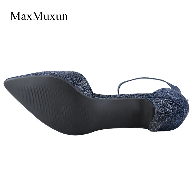 MaxMuxun/Новые Модные Изящные милые туфли на высоком каблуке; женские туфли-лодочки с острым носком; свадебные туфли; tenis feminino