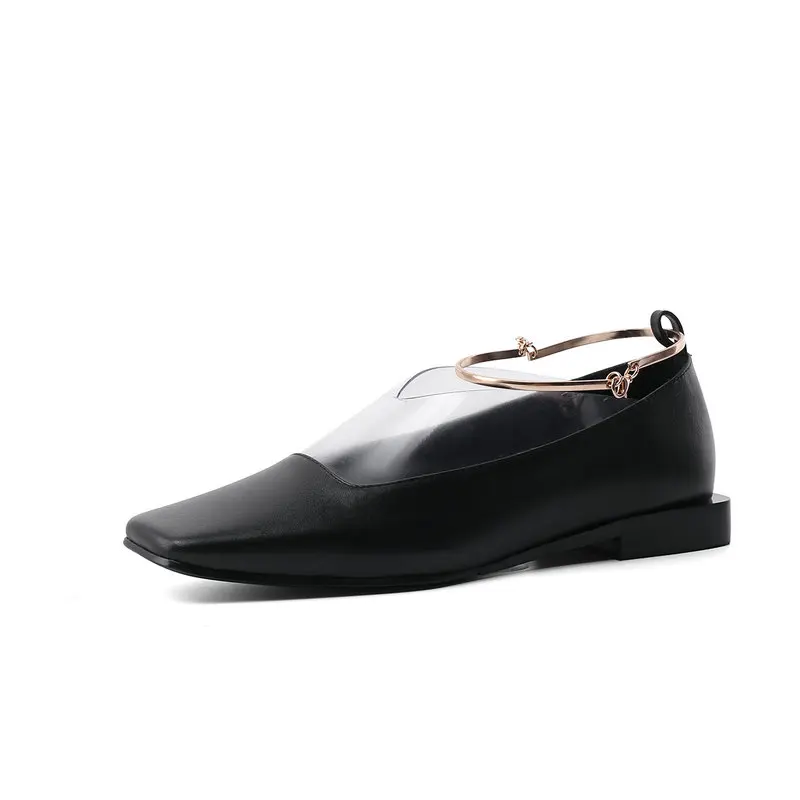 Женские плоские квадртаные носки ручной работы из натуральной кожи обувь на