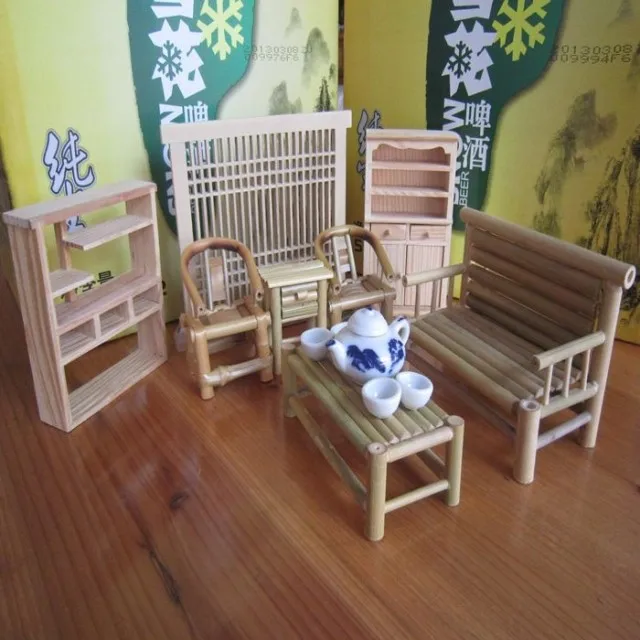 Набор из 13 предметов миниатюрная винтажная мебель для кукольного домика стул