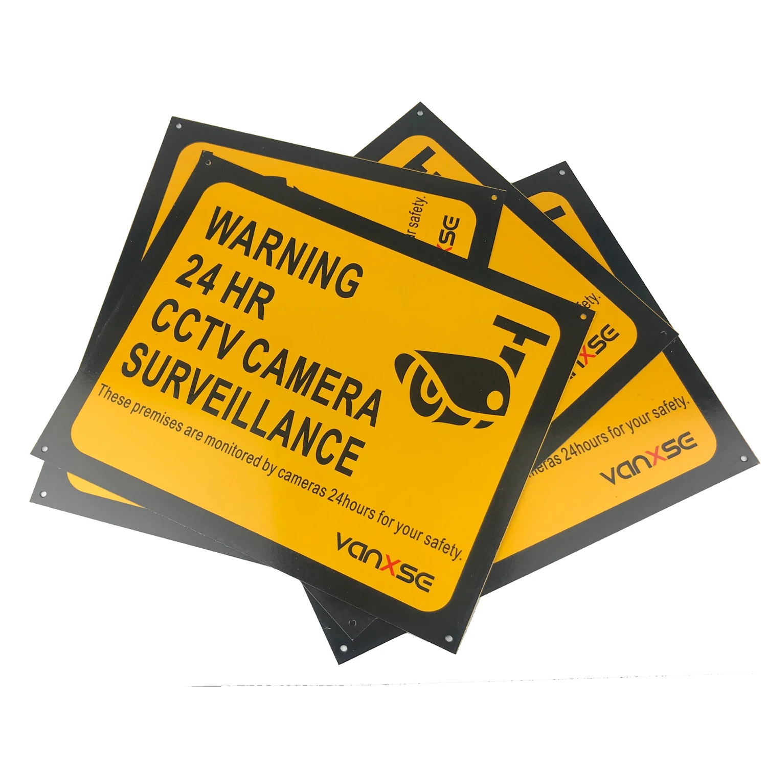 

Home Security Sign Thick Aluminum Sign 24 Hour Video Surveillance Activities Be monitored For CCTV Security DVR Kit