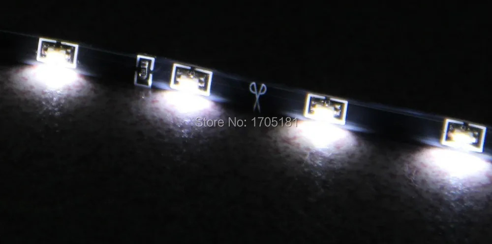 2 шт. белый 60 см 30 SMD авто боковой блеск излучающий гибкий фару levado DRL световая