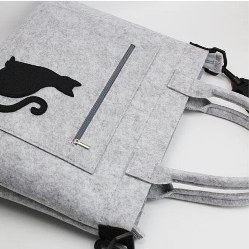 Сумка через плечо для ноутбука из фетра с кошкой Macbook ACER Asus DELL 15 6 дюйма|shoulder bags|bag