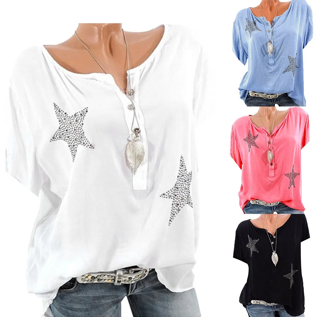 Повседневная футболка размера плюс пляжная одежда с круглым вырезом Футболка