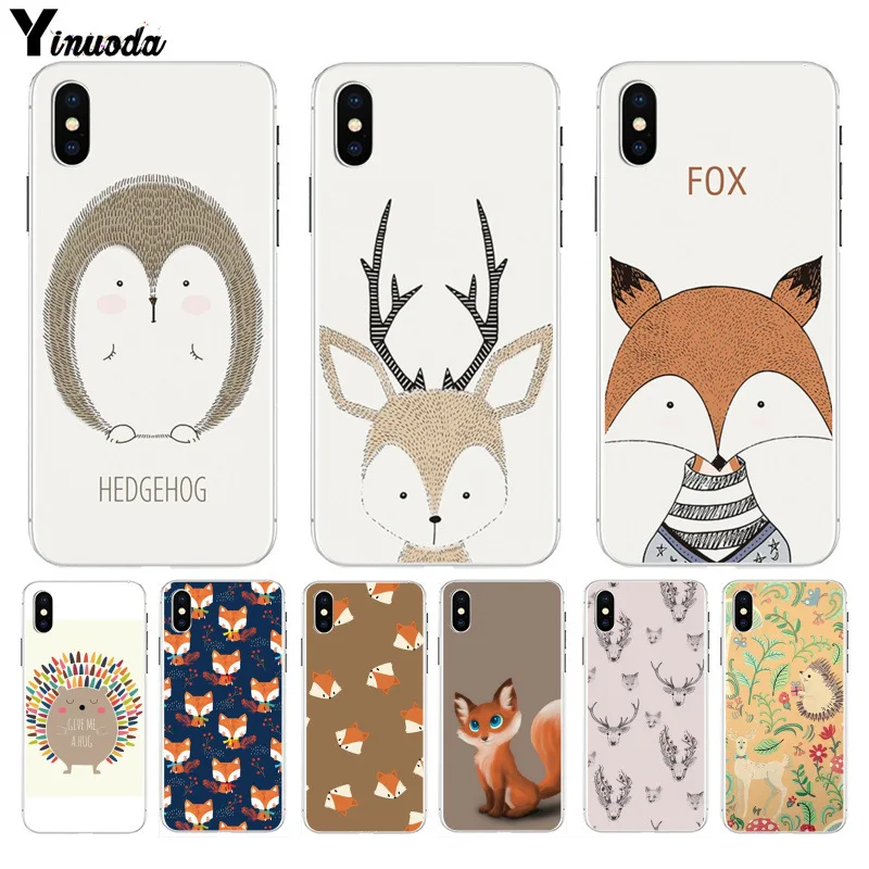 Yinuoda Прекрасный олень мультфильм животных лиса Ежик в продаже! Роскошный чехол
