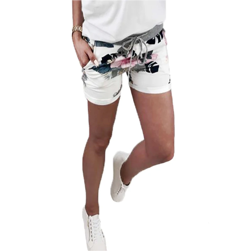 Summer Hot Short Casual elastic waist cotton blend women's shorts Floral self-cultivation mujer | Женская одежда