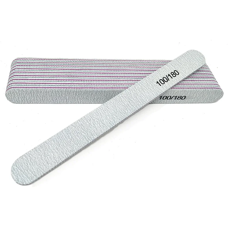 50pcs Nail File Manicure Pedicure Buffer UV Sanding Art Tips Tools Ongles Materiel Lima Unghie 100/180 Slim Strip Supplies | Красота и