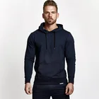 Мужские Брендовые однотонные толстовки с капюшоном, модные повседневные спортивные костюмы, куртки с капюшоном для фитнеса, мужские хлопковые толстовки, спортивная одежда