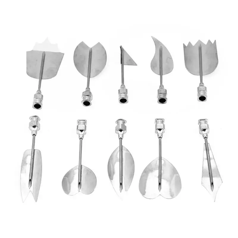 11pcs/Set DIY Flower Cake Gelatin Jelly Pudding Art Needles Jello Icing Piping Nozzles Cake Decoration Tips Bakeware Syringe Too