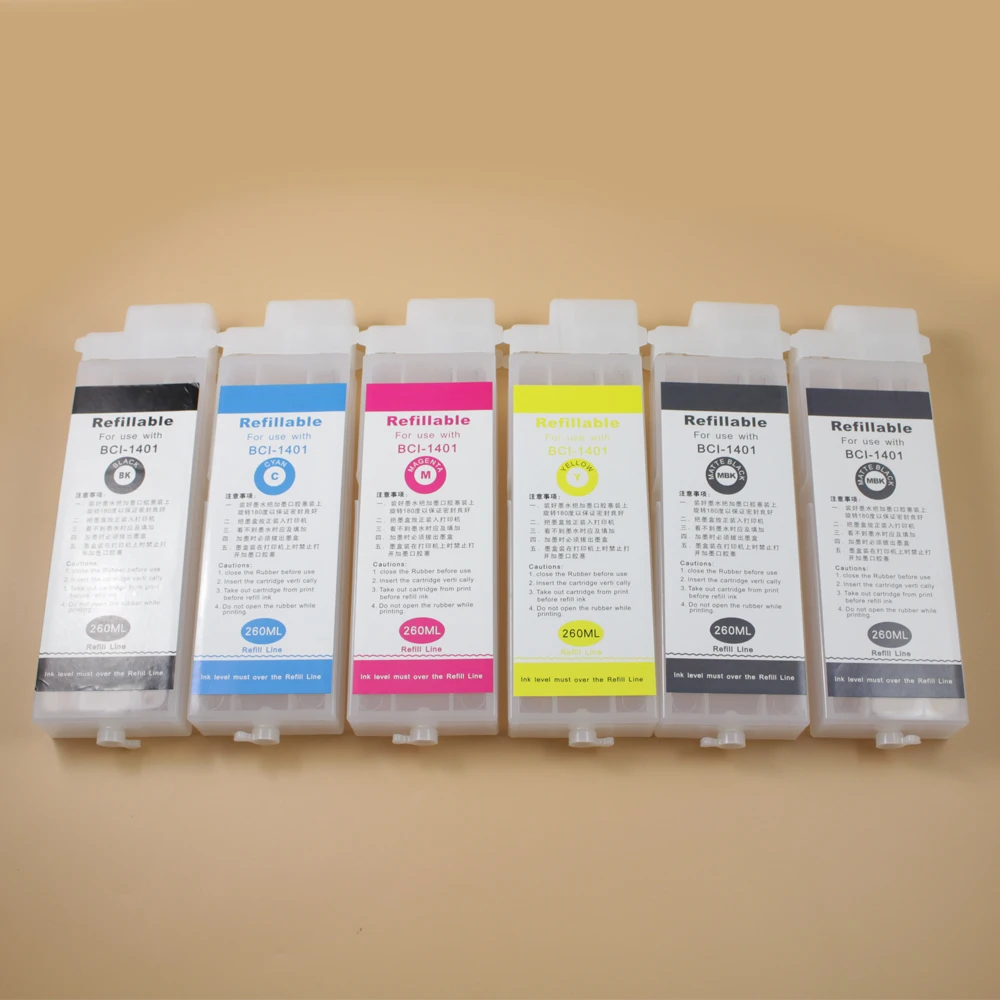 

Solvent PFI106 refillable ink cartridge for Canon IPF6300 IPF6350 IPF6400 ink cartridge with PFI 106 chips 12 colors