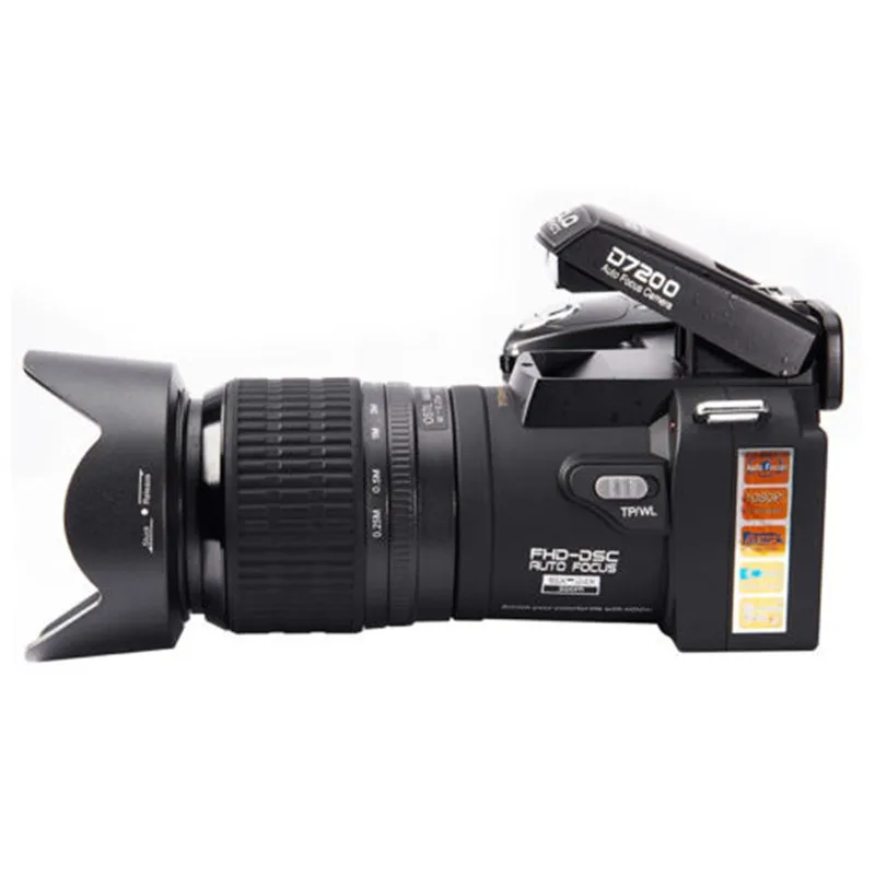 Цифровая камера POLO D7200 33MP 1080P автофокус зеркальная фотокамера s 24X + телеобъектив