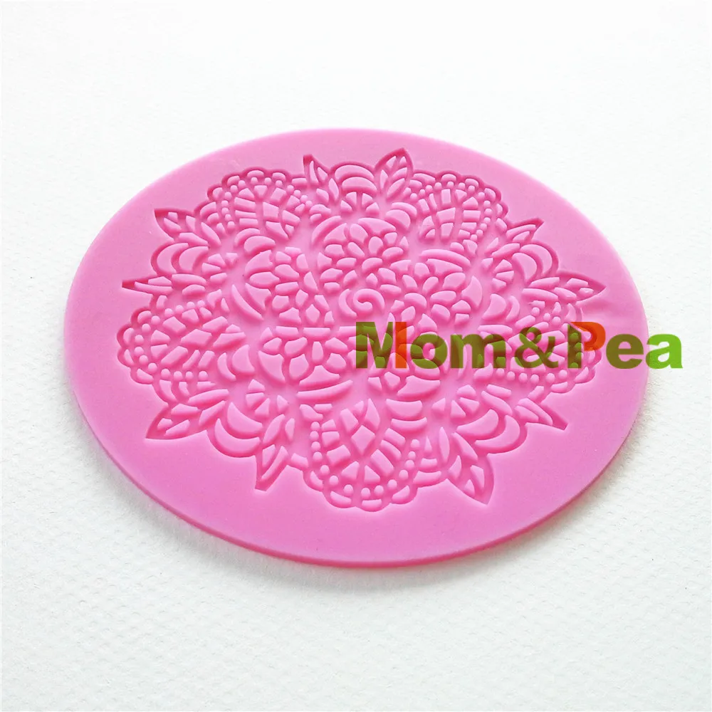 Круглая силиконовая кружевная форма для украшения торта Mom &amp Pea GX122 3D-форма