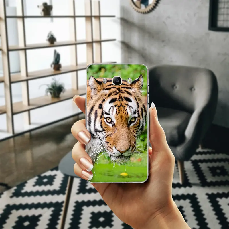 Мягкий силиконовый чехол ТПУ для телефона samsung Galaxy A3 A5 A7 J1 J2 J3 J5 J7 2016 2017 Shell Тигры
