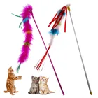 1 шт. кошка игрушки палка игрушки в виде животных с наполнением, Дразнилка обучения палочка палочки игрушка для кошки котенок забавные интерактивная игрушка изделия для домашних кошек