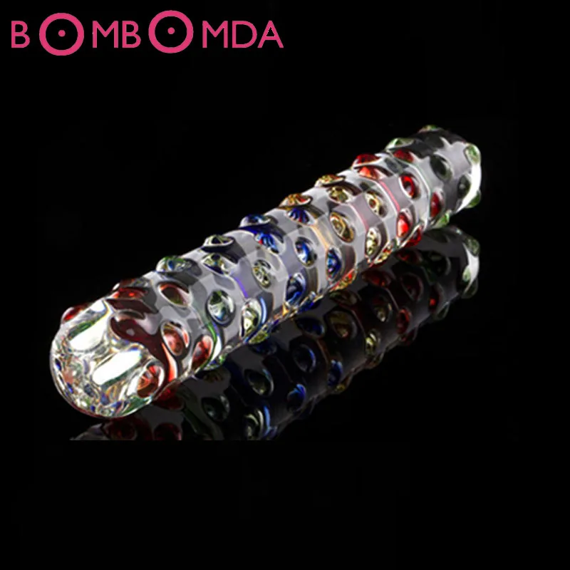 Двухсторонний Хрустальный стеклянный фаллоимитатор волшебная палочка