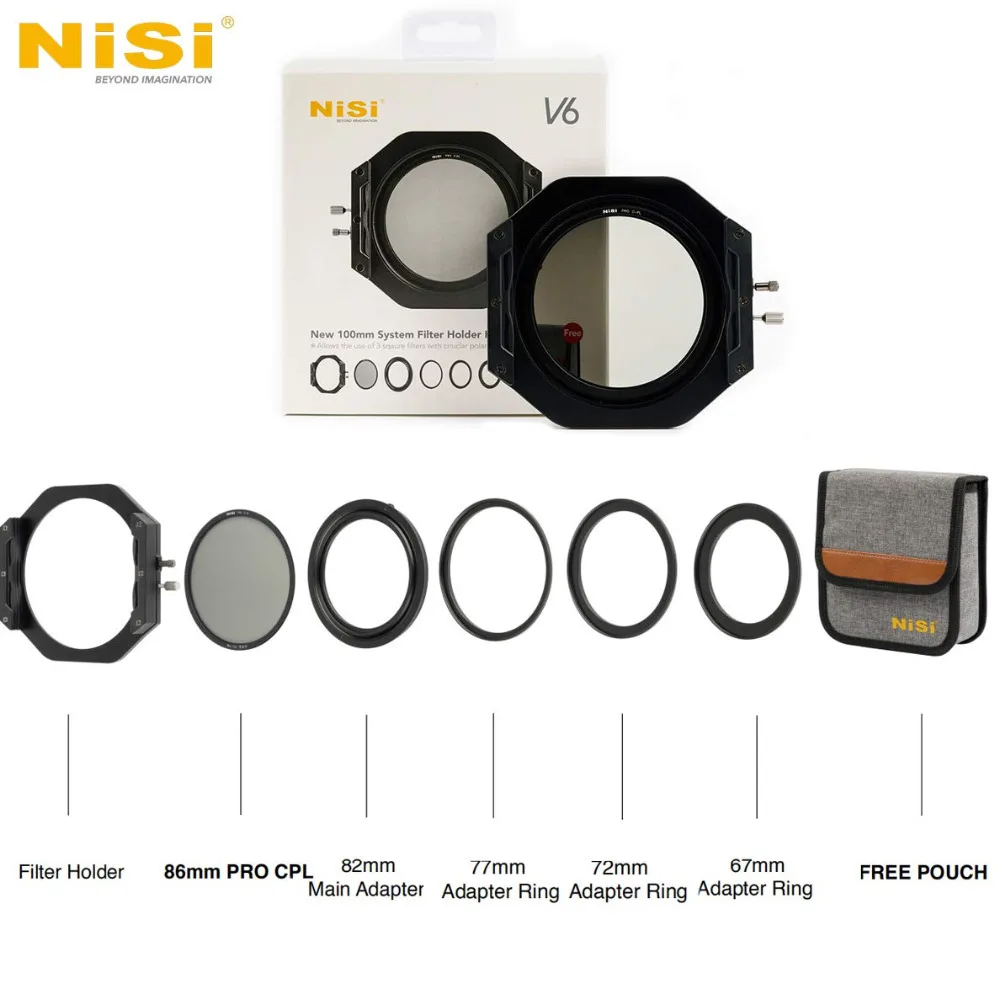 Круговой поляризационный фильтр NiSi V6 CPL 100 мм для камеры Canon Nikon Sony Olympus