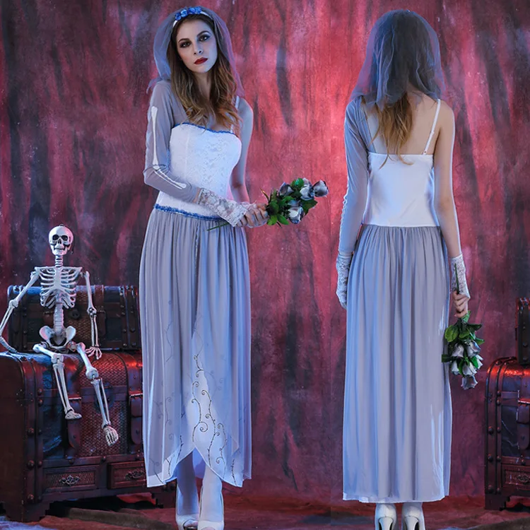 Женский костюм на Хэллоуин Purim Ghost для невесты из коллекции 2016 года страшные