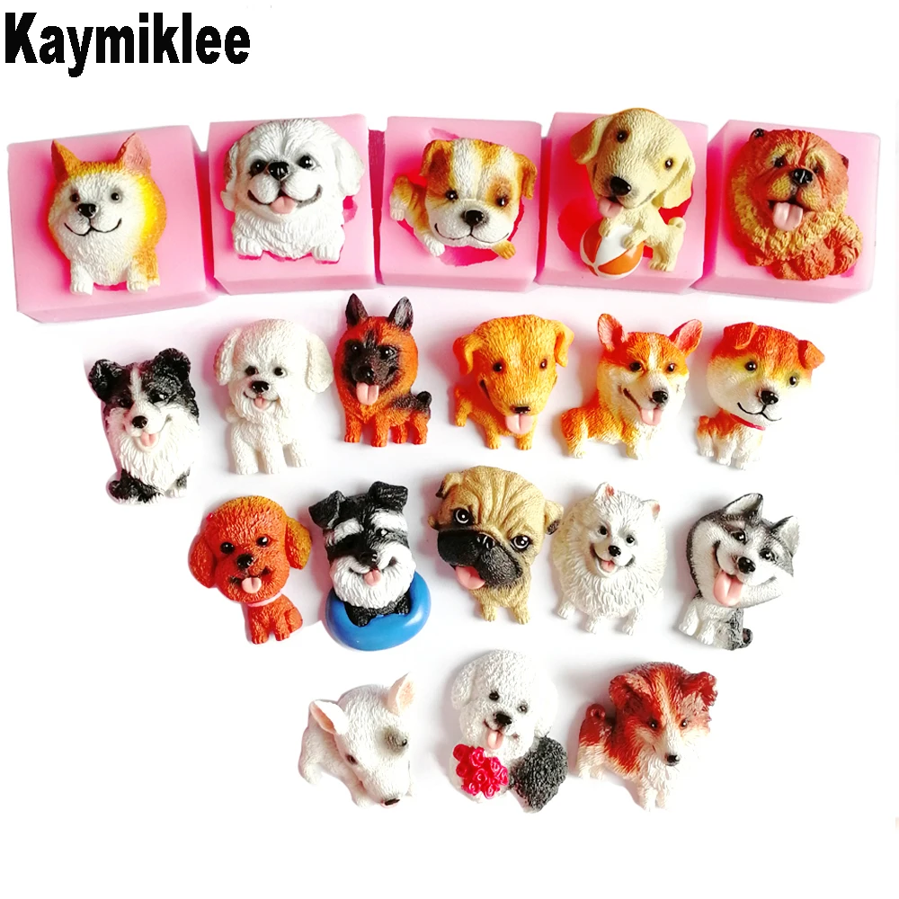 

New 25 differs Dogs Silicone Mould Fondant Mold Chocolate Gumpaste,Chocolate ,Sugarcraft Tools Cake Decorating Tools C340