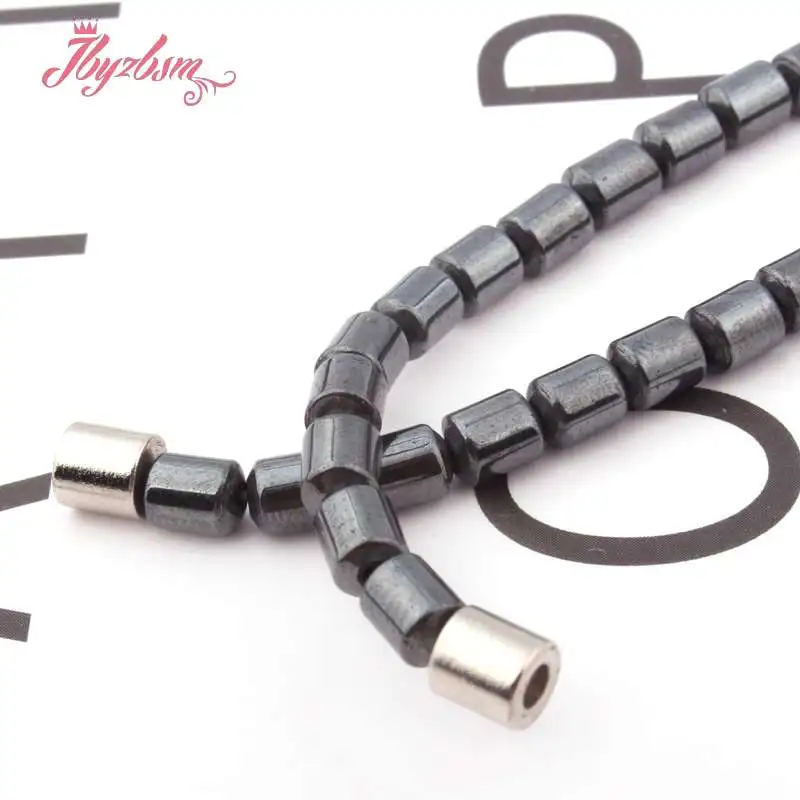 4x5mm Column (No Magnetic) Black Hematite Stone Beads Star Cross Pendant for Necklace Women Fashion Jewellery 18&quot Free Shipping |