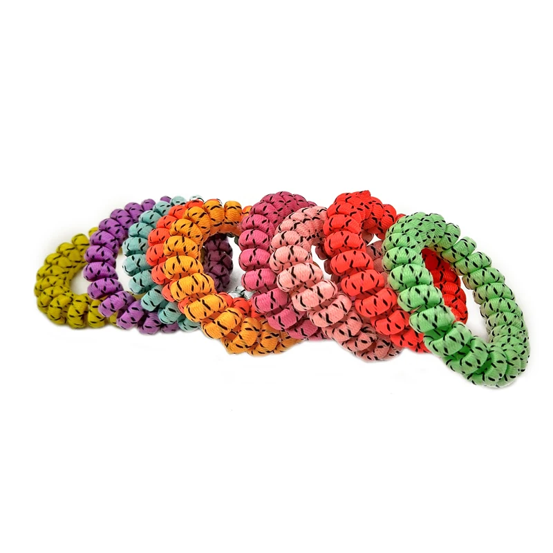 Резинки для волос с телефонной проволокой 3 шт./лот случайные цвета эластичная