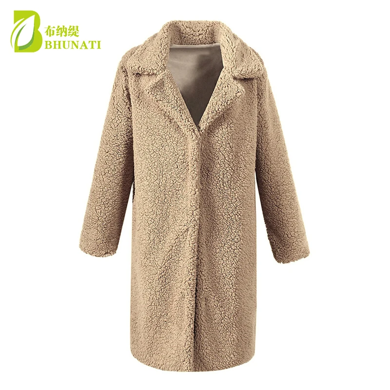 Женское плюшевое пальто из искусственного меха зимнее толстое теплое пушистое