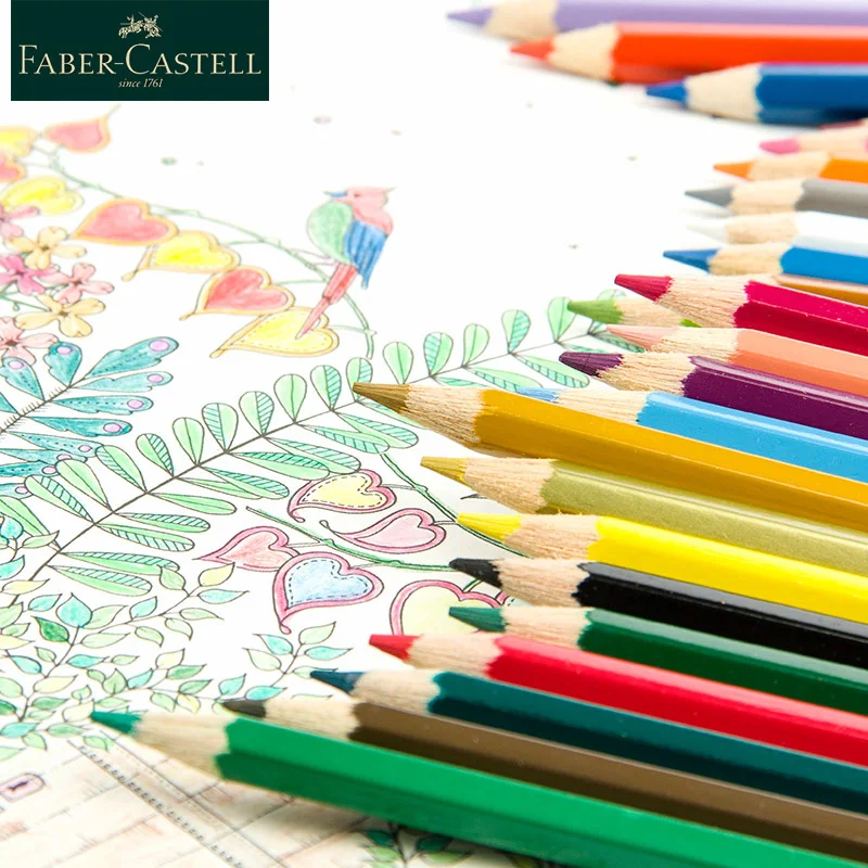 Набор масляных цветных карандашей Faber Castell 12/24/36/48/60 шт. радужных товары для