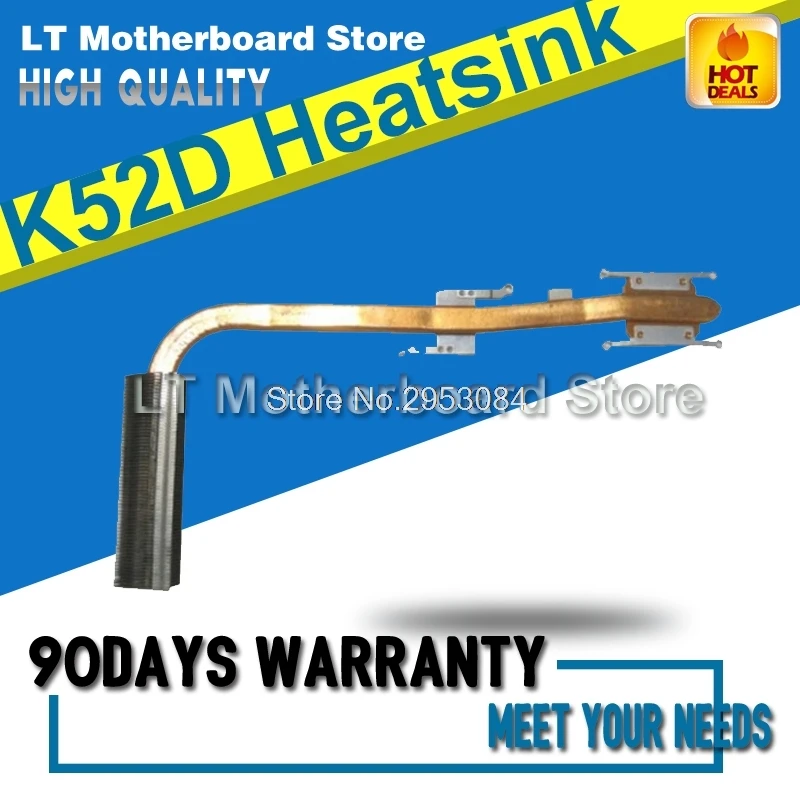 

K52D Heatsink For Asus Laptop Motherboard K52 K52D K52DR K52DE K52DY X52D A52D CPU Cooling Heatsink 13N0-K1A0201 Tested Well