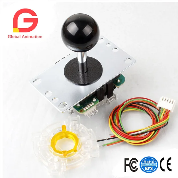 Черный Sanwa JLF-TP-8YT Stick 8 способ 5Pin ручка+ Sanwa GT-Y восьмиугольная ворота для аркада джойстик MadCatz TE игра с палочками маме и Raspberry Pi - Цвет: Черный